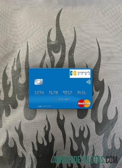 Laos Lao China Bank Mastercard Photolook Frente exemplo